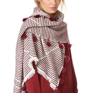 Madewell Zigzag Knit Tassel scarf